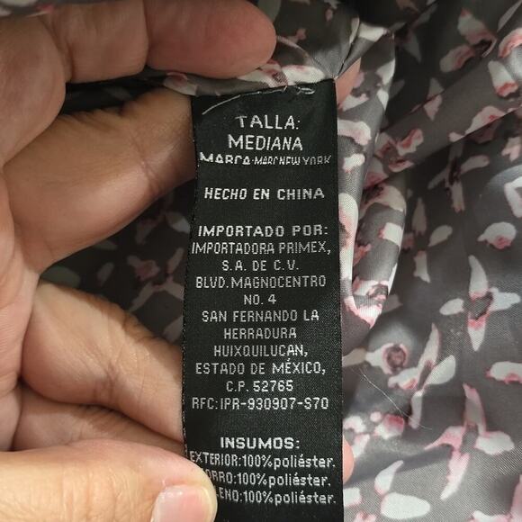 Quilted Winter Coat Jacket Marc New York Size Medium High Neck Full Zip Blue Puf - Picture 9 of 10